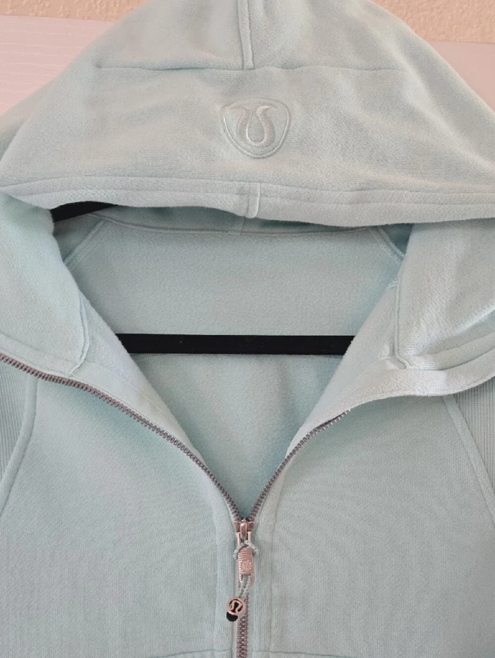 lululemon athletica Mint Blue Zip-Up Hooded Jacket